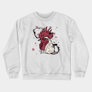 Rooster watercolor sketch Crewneck Sweatshirt